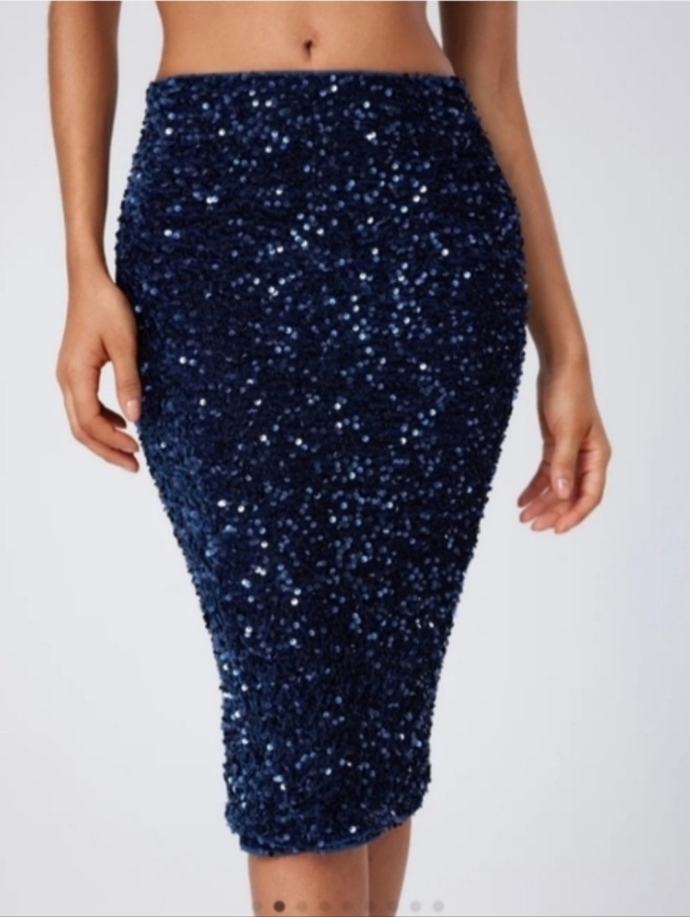 ✨ NWT Cider Navy Sequin Midi Skirt ✨